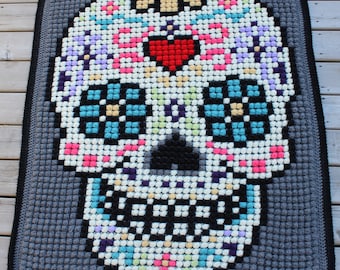 The Sugar Skull Lapgan Pattern