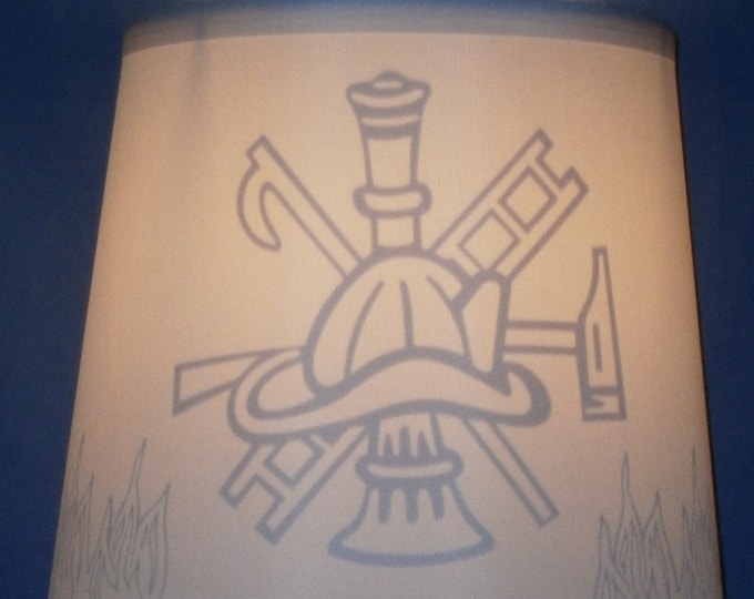 Firefighter Lamp Shade Etsy