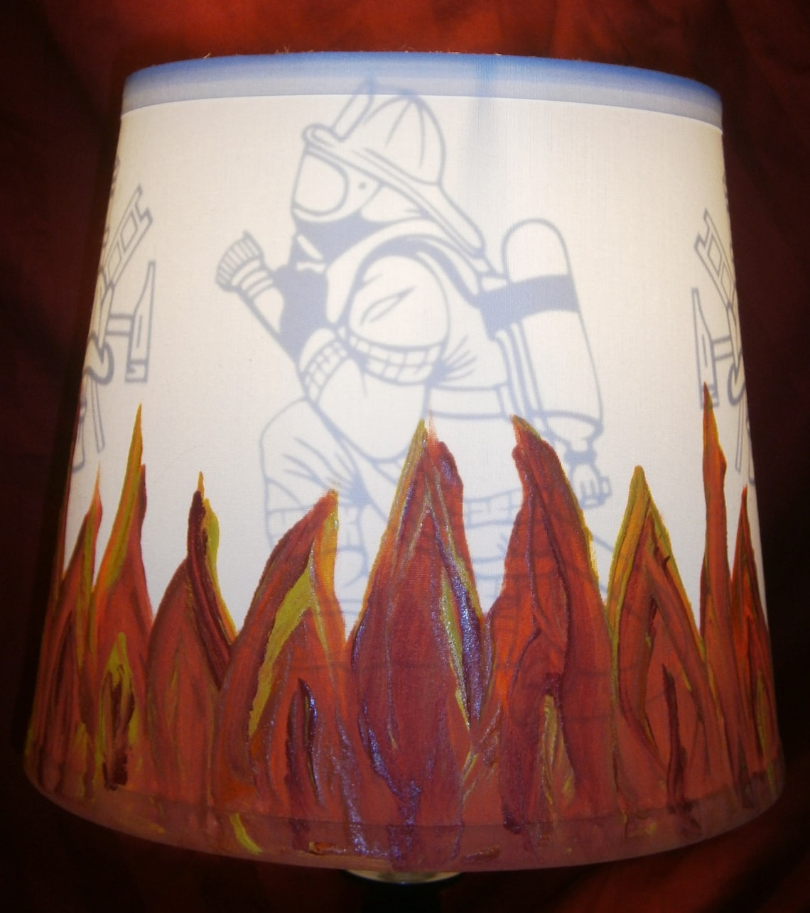 Firefighter/flames Lamp Shade Etsy