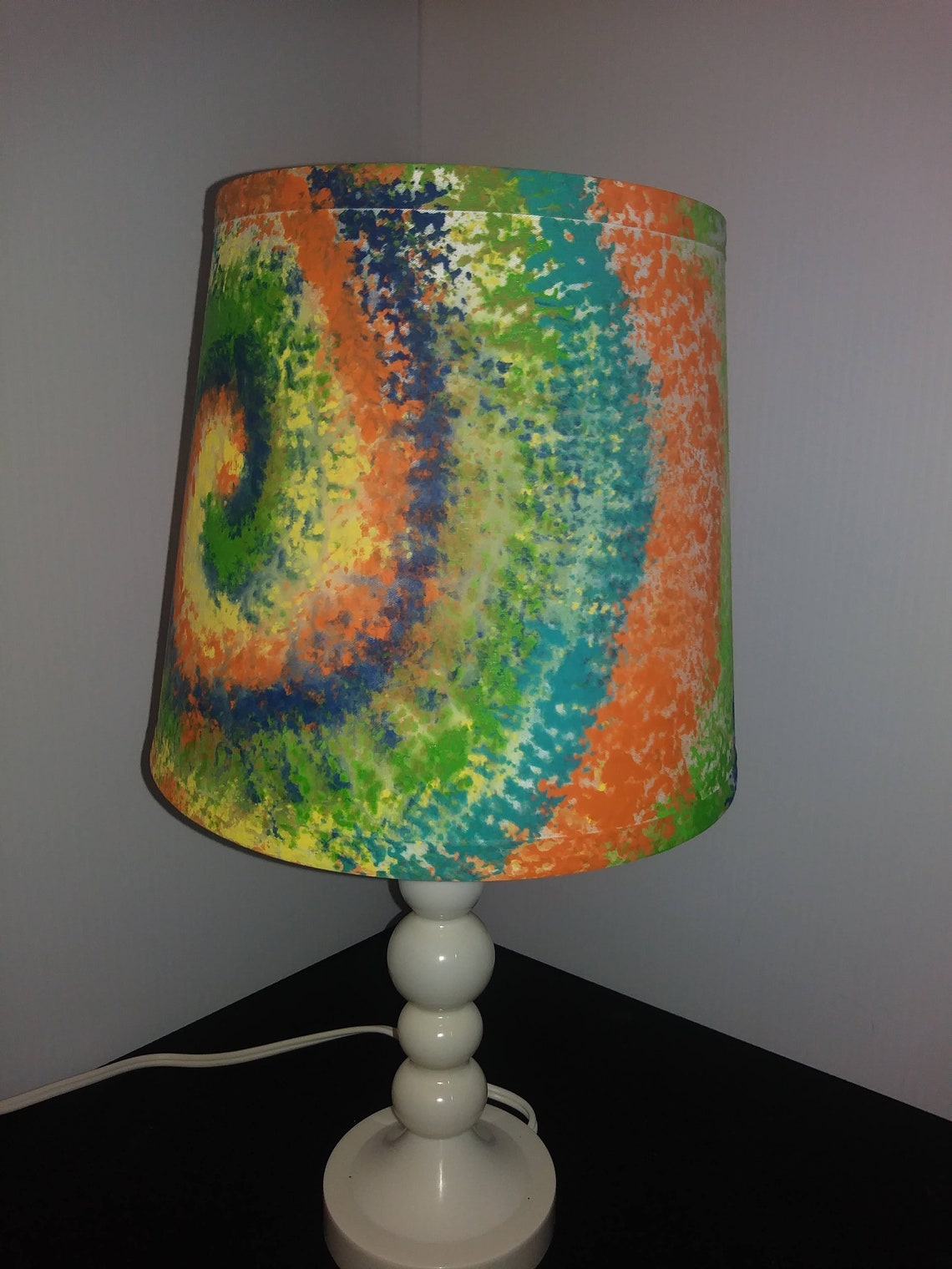 Tie dye style lamp shade Etsy