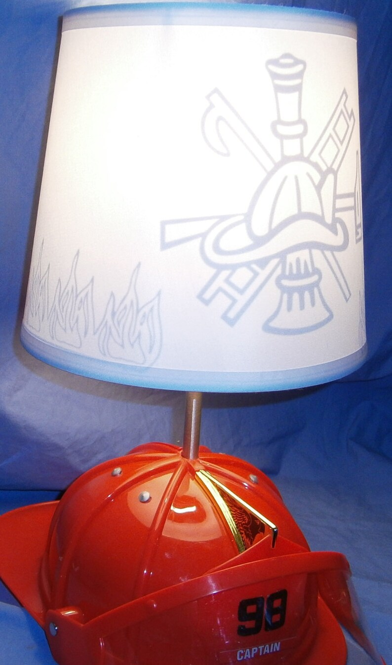 Firefighter Lamp Shade Etsy