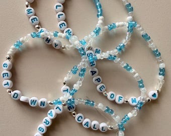 Backstreet Boys glazen kralenarmbanden | BSB jaren 90 nostalgische sieraden | Vriendschapsarmband van de boyband