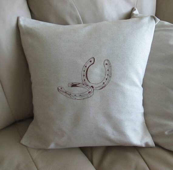 Horse Weather Vane Decorative Pillow Cover Cotton Linen Etsy