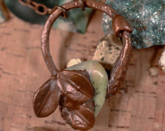 Infinite Electroformed Mushroom Necklace in Copper