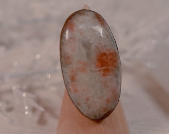 Sunstone Goddess Electroformed Copper Ring