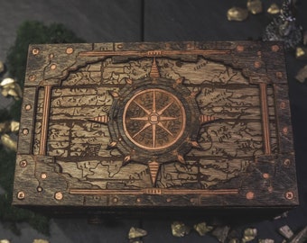 Steampunk Jewelry Box, Steampunk Storage Box, Trinket Box, DnD Gift, DnD Storage Box, Secret Book Box