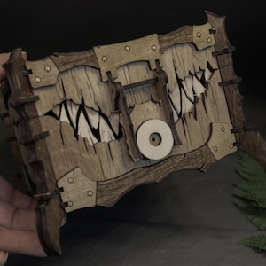 The Devourer Mimic Chest - DnD Dice & Trinket Storage Box, Fantasy Monster Chest, Handmade Beast Decor