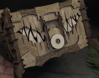 The Devourer Mimic Chest - DnD Dice & Trinket Storage Box, Fantasy Monster Chest, Handmade Beast Decor