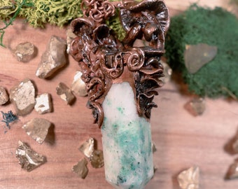 Mushroom Fynchenite Electroformed Necklace