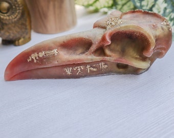 Gothic Resin Crow Skull - Dark and Haunting Decor Piece for Your Living Space, Witchy Decor, Pagan Decor, Oddities
