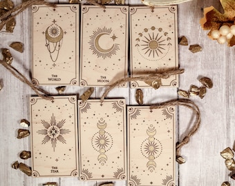 The Astral Set, Tarot Card Ornament, Christmas Ornament, Cottagecore ornament, Yule Ornament, Witchy Ornament, Wiccan yule decor