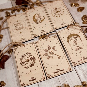 The Arcana Set Two, Tarot Card Ornament, Christmas Ornament, Cottagecore ornament, Yule Ornament, Witchy Ornament, Wiccan yule decor