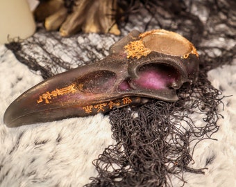 Faux Crow Skull, Crow Skull Decor, Raven Skull Decor, Gothic Decor, Curiosities, Oddities Decor, Resin Skull, Resin Decor, Witchy Resin