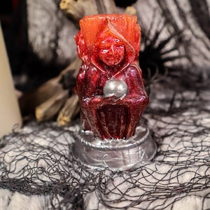 Mother Maiden Crone, Pagan Decor, Candelholder, Gothic Decor, Curiosities, Oddities Decor, Resin Candleholder, Resin Decor, Witchy Resin