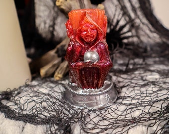 Mother Maiden Crone, Pagan Decor, Candelholder, Gothic Decor, Curiosities, Oddities Decor, Resin Candleholder, Resin Decor, Witchy Resin