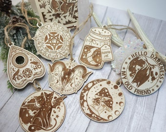 Dark Witch Ornament Set with Box