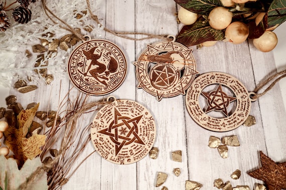 Witchy Ornament, Witchcraft Decor, Christmas Ornaments, Yule Ornament, Pagan Decor, Pagan Ornament, Christmas Tree Ornament, Yule Decor