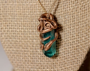 Electroformed Snake Necklace, Serpent Necklace, Snake Jewelry, Copper Snake, Forest Witch Jewelry, Witchy Necklace, Woodland Jewelry, Boho
