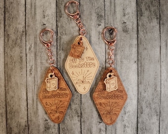 Off to the Bookstore Keychain
