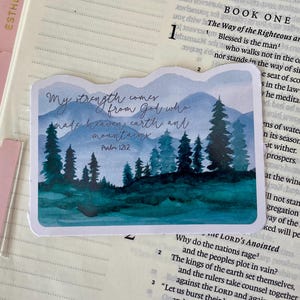 Bible verse sticker mountain sticker scripture sticker verse sticker christian sticker