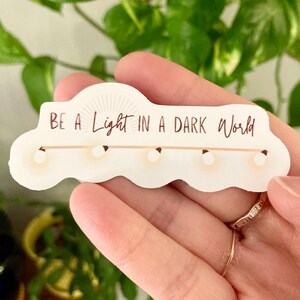 Radiate Positivity with our &#39;Be a Light&#39; Sticker - Inspirational Motivation Decal