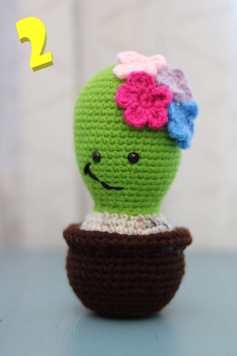 Happy Cactus Party Favor Handmade Present Crochet Cactus Handmade Cactus Birthday Gift