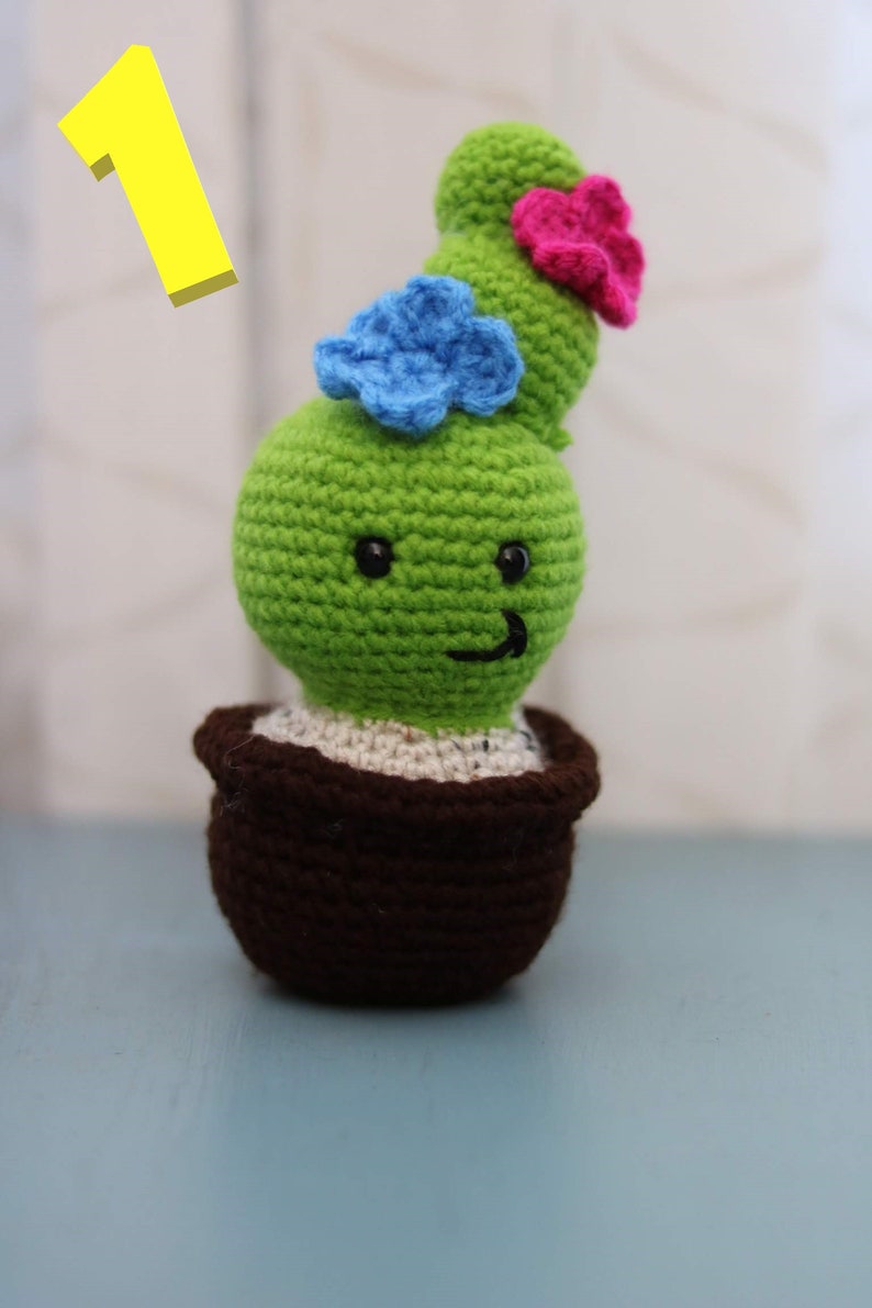Happy Cactus Party Favor Handmade Present Crochet Cactus Handmade Cactus Birthday Gift