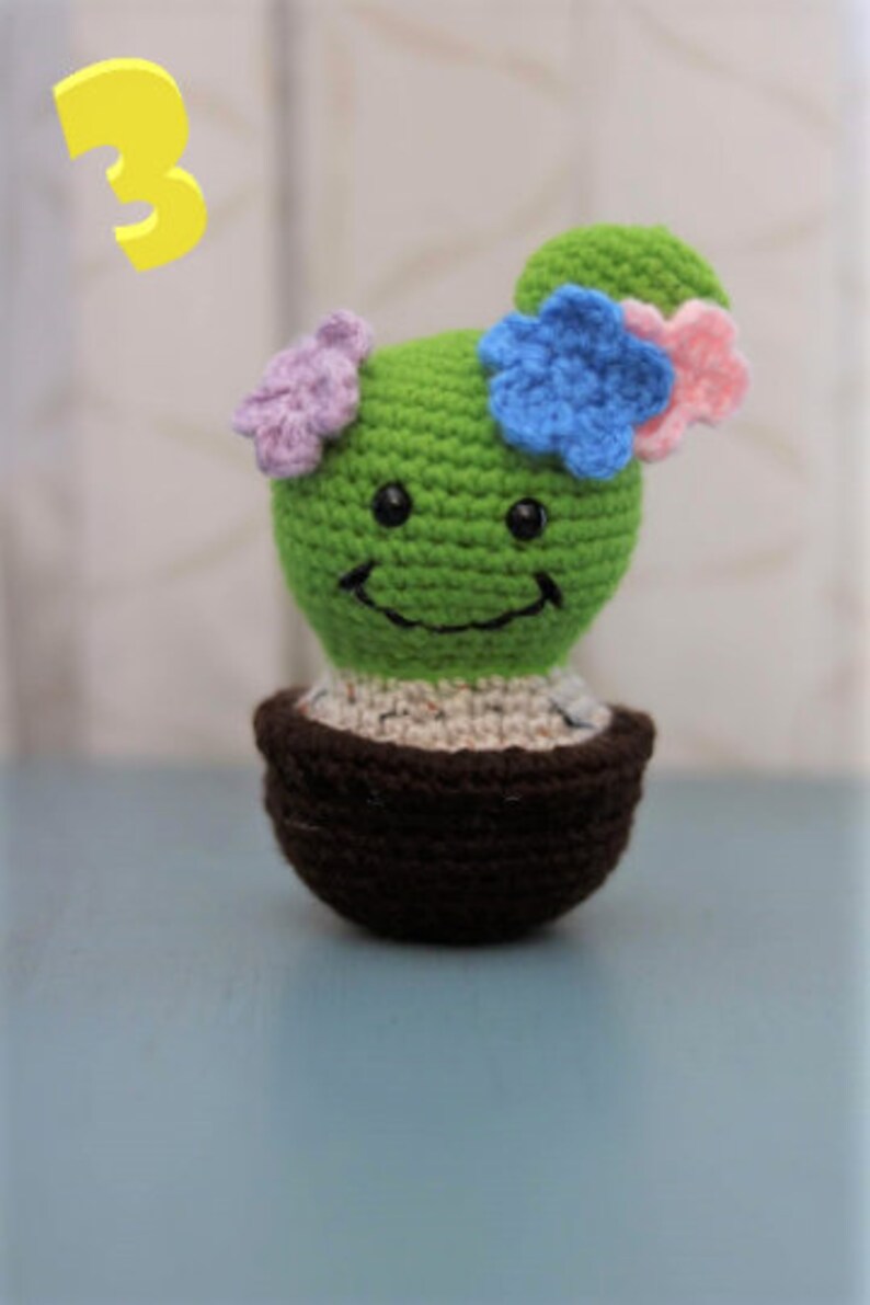 Happy Cactus Party Favor Handmade Present Crochet Cactus Handmade Cactus Birthday Gift