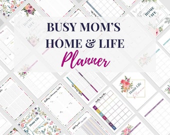 Ultimate Mom Life Planner Printable, UNDATED 2024 Planner, 12 Months Daily & Weekly Printable Pages, Life Organizer,Home Management Binder