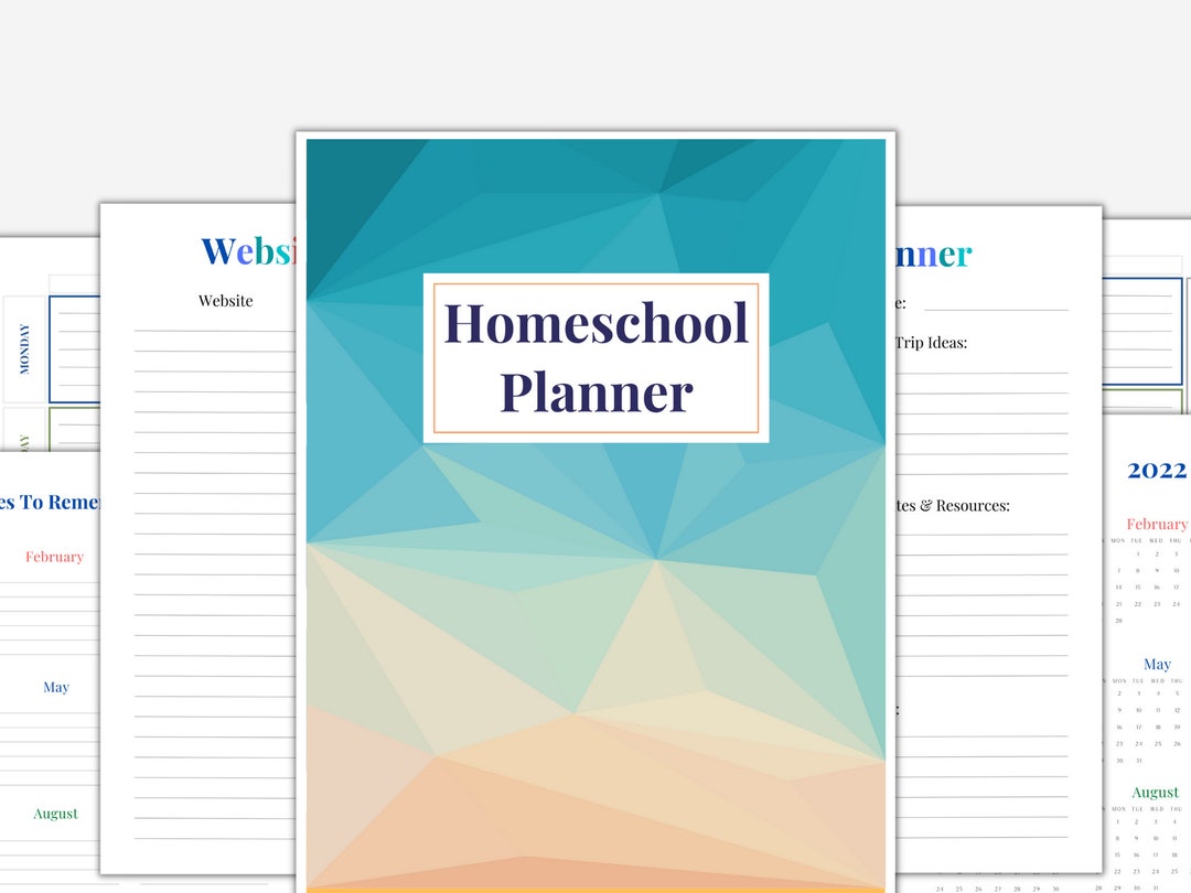 Planner Printable for Homeschoolmultiple Student Lesson Planneracademic ...