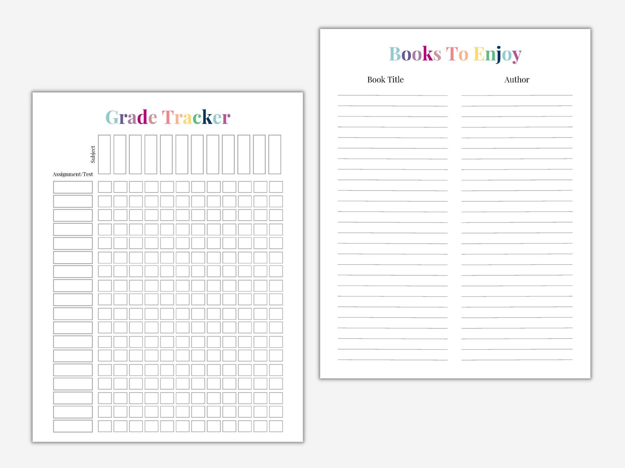Printable Homeschool Student Planner, Undated, Printable Lesson Planner ...