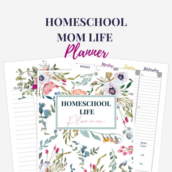 Homeschool Mom Planner Printable & Life Organizerundated 12 Etsy