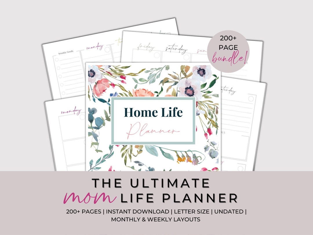 Printable Planner-busy Mom Life Planner, Undated, Daily Planner ...