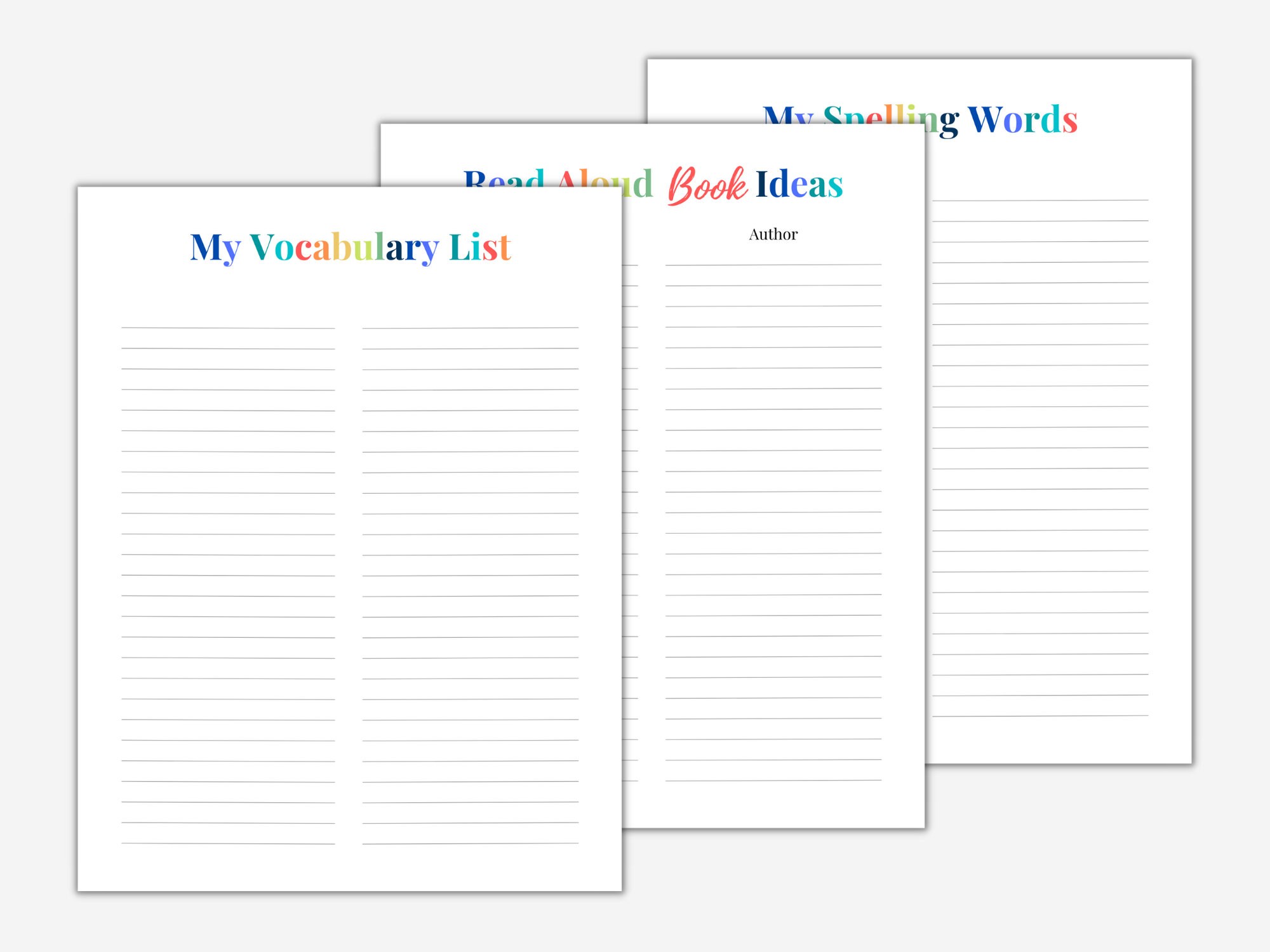Planner Printable for Homeschoolmultiple Student Lesson Planneracademic ...