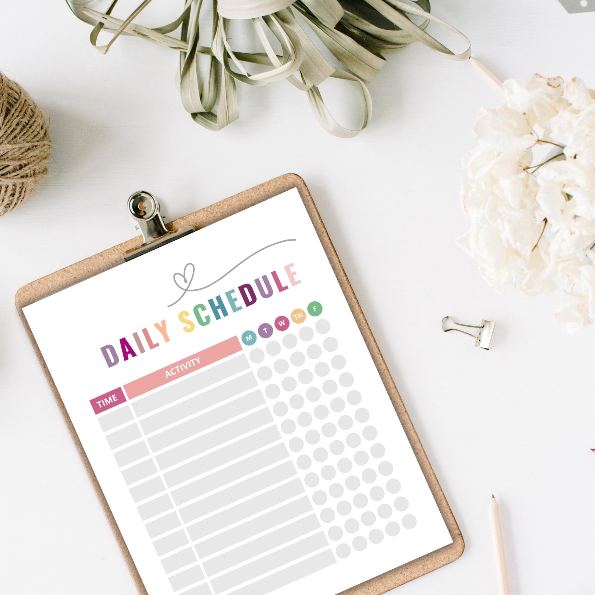 Kids daily summer schedule template homeshcool daily routine chore