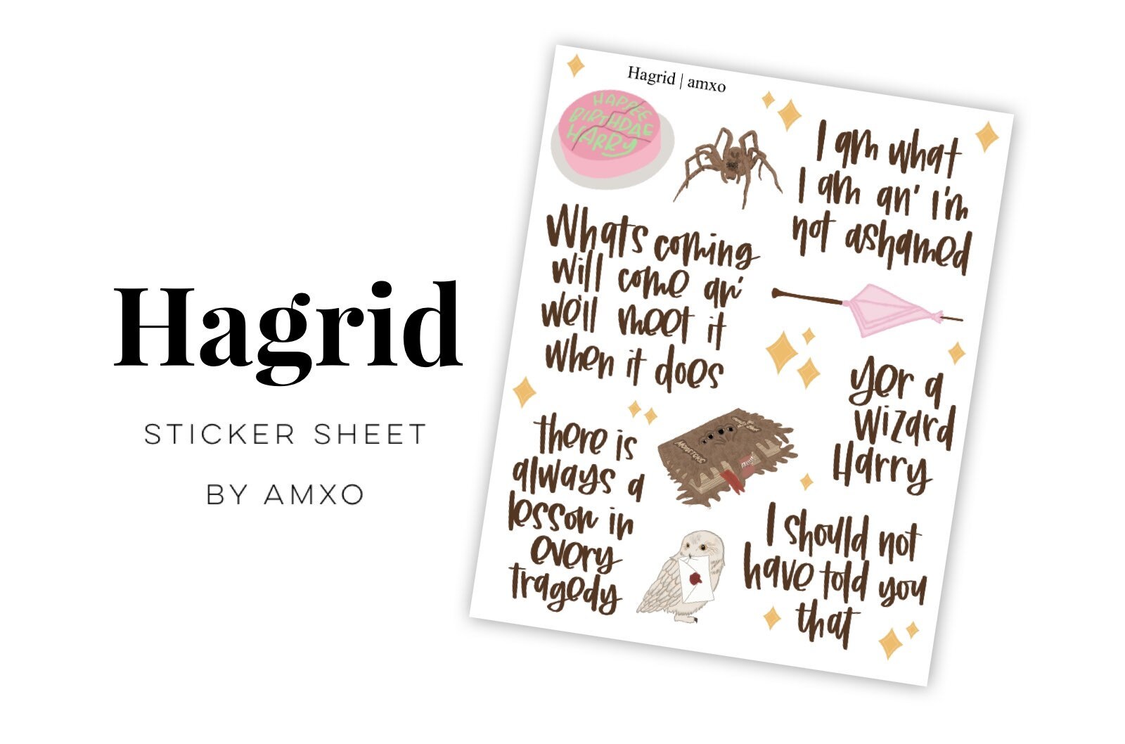 GIANT Sticker Sheet- Magical themed stickers for your planner