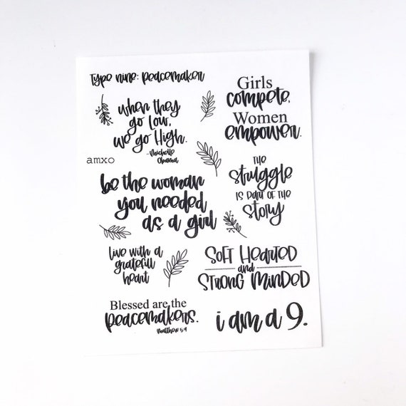 Type 9 Peacemaker Enneagram Sticker Sheet Type 9 Etsy