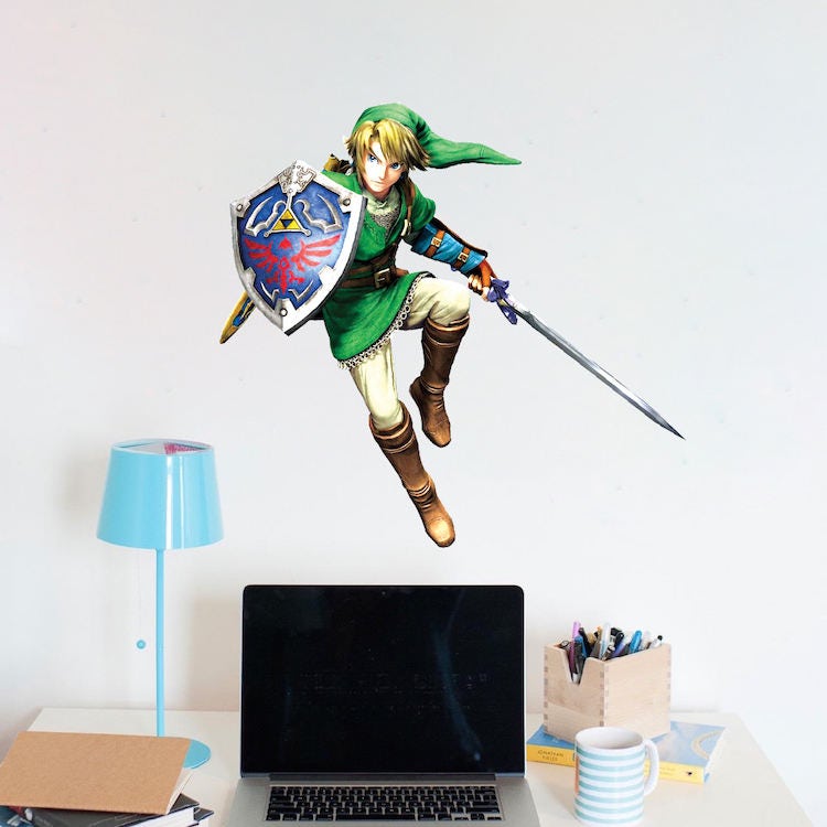 Zelda Video Games Wall Decal Link Decal Sticker Shield Sword Etsy
