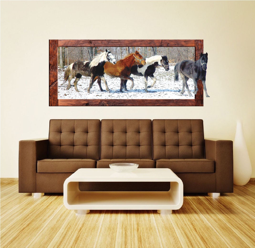 Horse Wall Decals Murals Horses Paper Design Graphics Mural Decor A50