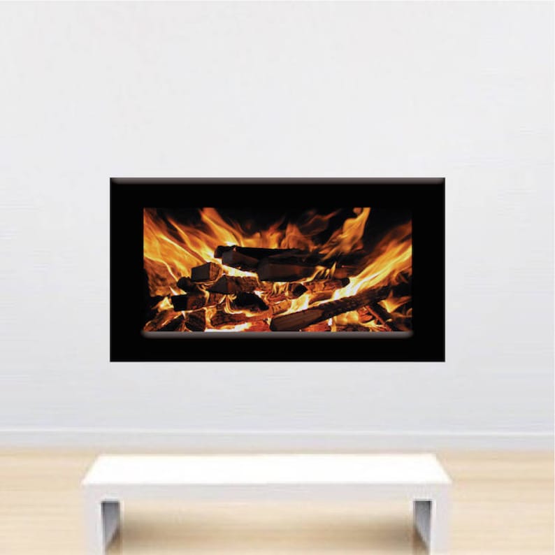 s51 Fireplace Wall Decal Fire Pit Wall Decal Living Room Gas Fireplace Wall Design Living Room Wall Murals Fireplace Mural Fire Wall Decor