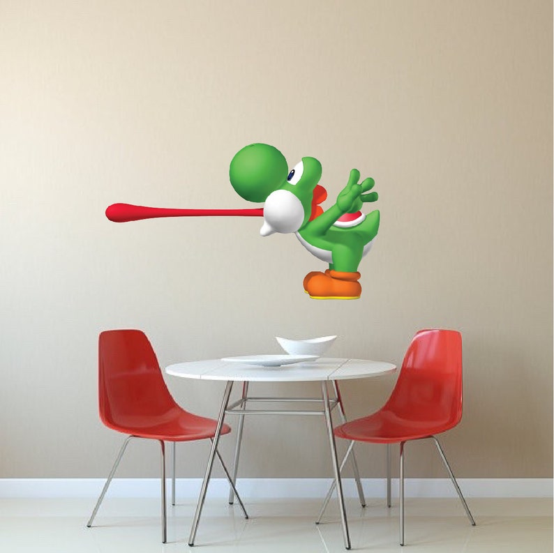 yoshi vinyl wall decal mario decals stickers laptop decal | etsy