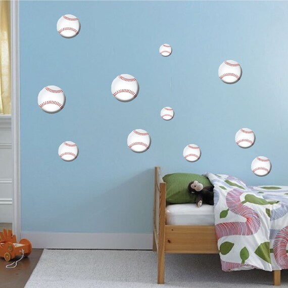 Baseball Wall Decals Boys Bedroom Baseball Wall Sticker Sports Bedroom Wallpaper Boys Baseball Wall Decor Baseball Wallpaper Sport Art N16