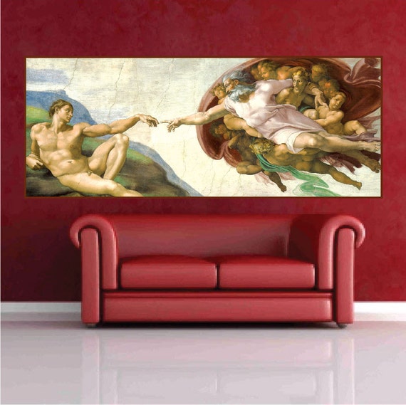 Sistine Chapel Wall Decal Renaissance Wall Decal Sistine Chapel Wall Decal Sistine Chapel Wall Art Design God And Adam Wall Decal A57