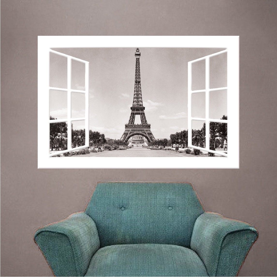 Paris Wall  Mural  Decal  Paris Decor  Frech Wall  Decor  Paris 