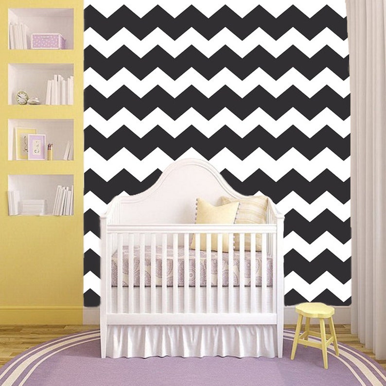Chevron Wandtattoo Chevron Tapete Wohnzimmer Tapete | Etsy Chevron Wandtattoo Chevron Tapete Wohnzimmer Tapete | Etsy