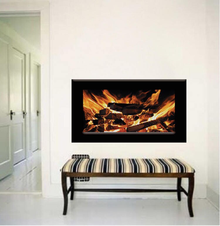 Fireplace Wall Decal Fire Pit Wall Decal Living Room Gas Etsy
