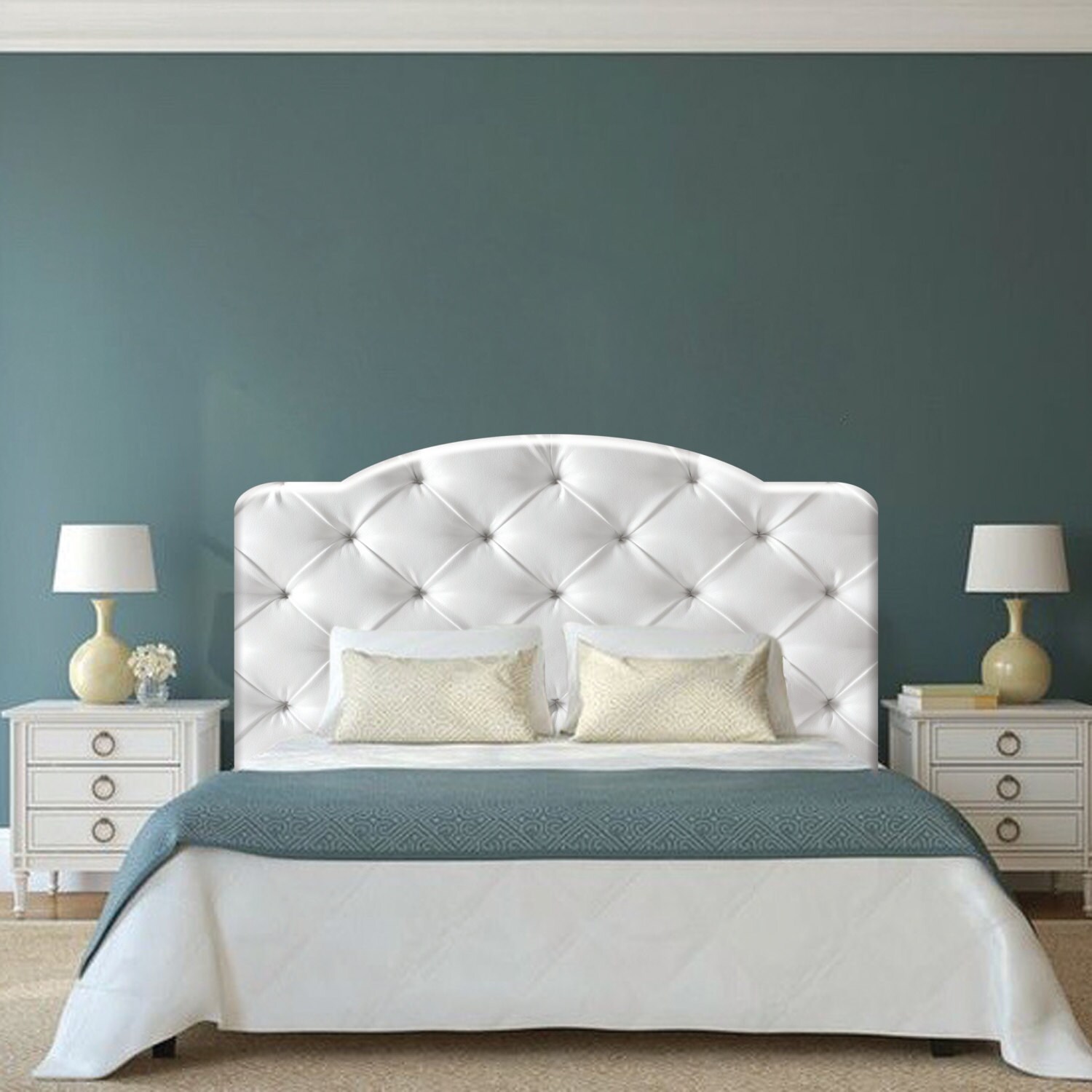 Headboard Decals Cushion Wall Murals Removable Headboard Etsy