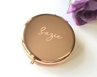 Personalised Mirror compact | Friends Birthday Gift | 18th | 21st | 30th | 40th | 50th | Personalised Christmas Gift | Womens Birthday Gift