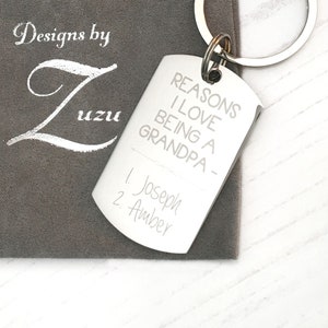 Grandpa Gift | Grandad Gift | Grandparents | Personalised Grandfather gift | Granddad keyring |