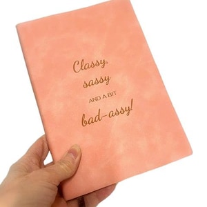 Personalised A5 Notebook, Softback engraved faux Pu leather Notebook, Gifts for students, Leaving gift, name, quotes, school or office notes